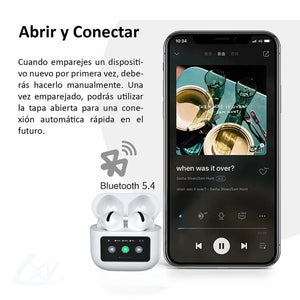 AUDIFONOS INALAMBRICOS CON PANTALLA TACTIL ENC/HIFI 🎧🎶